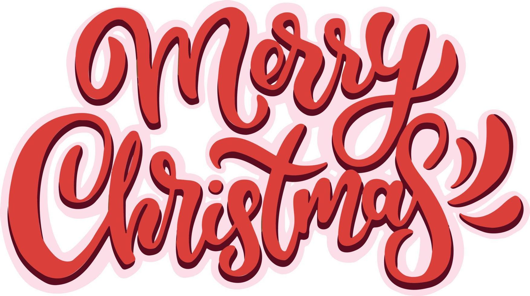 simbolo nuovo anno Natale lettering allegro Natale vettore