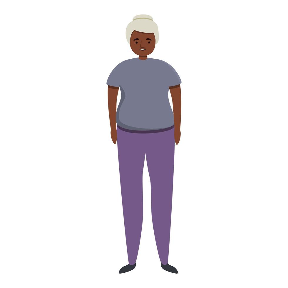 africano nonna icona, cartone animato stile vettore