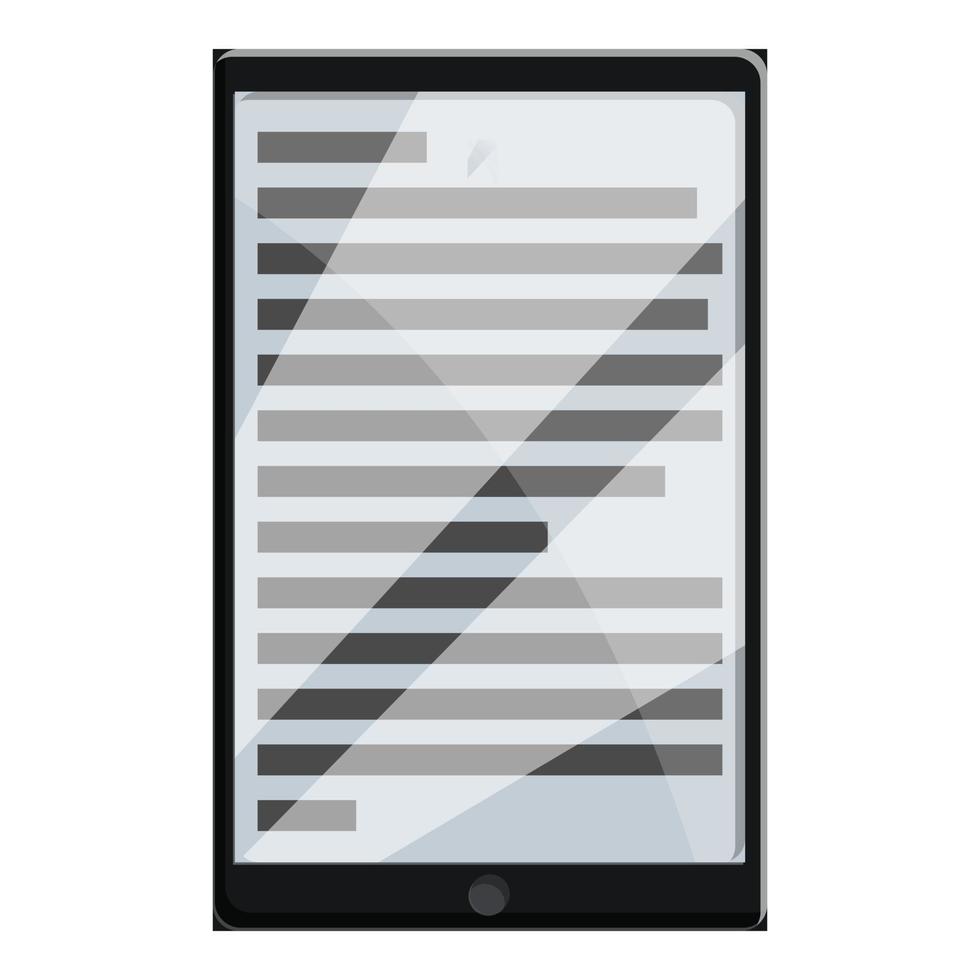 e-book computer applicazione icona, cartone animato stile vettore