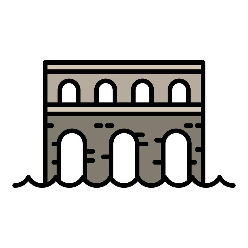 pietra ponte icona, schema stile vettore