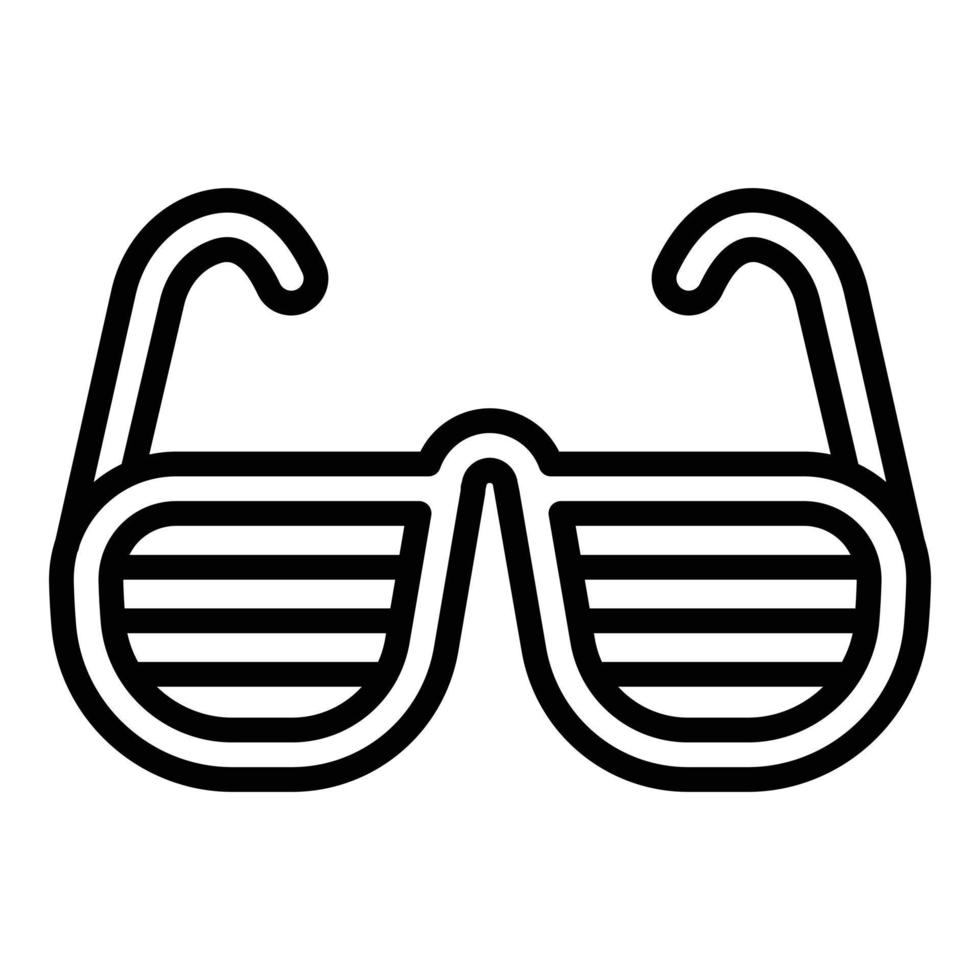 hiphop occhiali icona, schema stile vettore