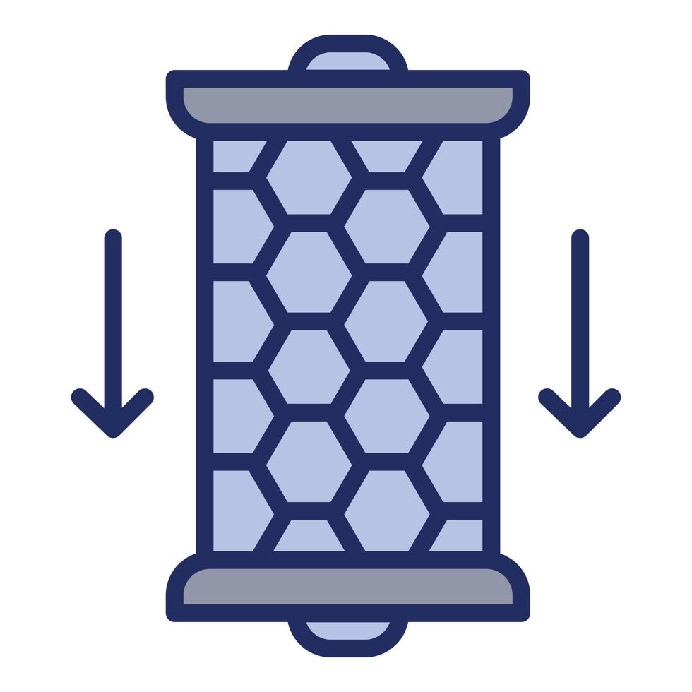 carbonio acqua filtro cartuccia icona, schema stile vettore