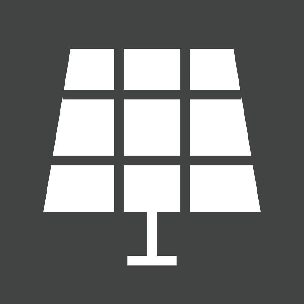 icona glifo del pannello solare invertito vettore