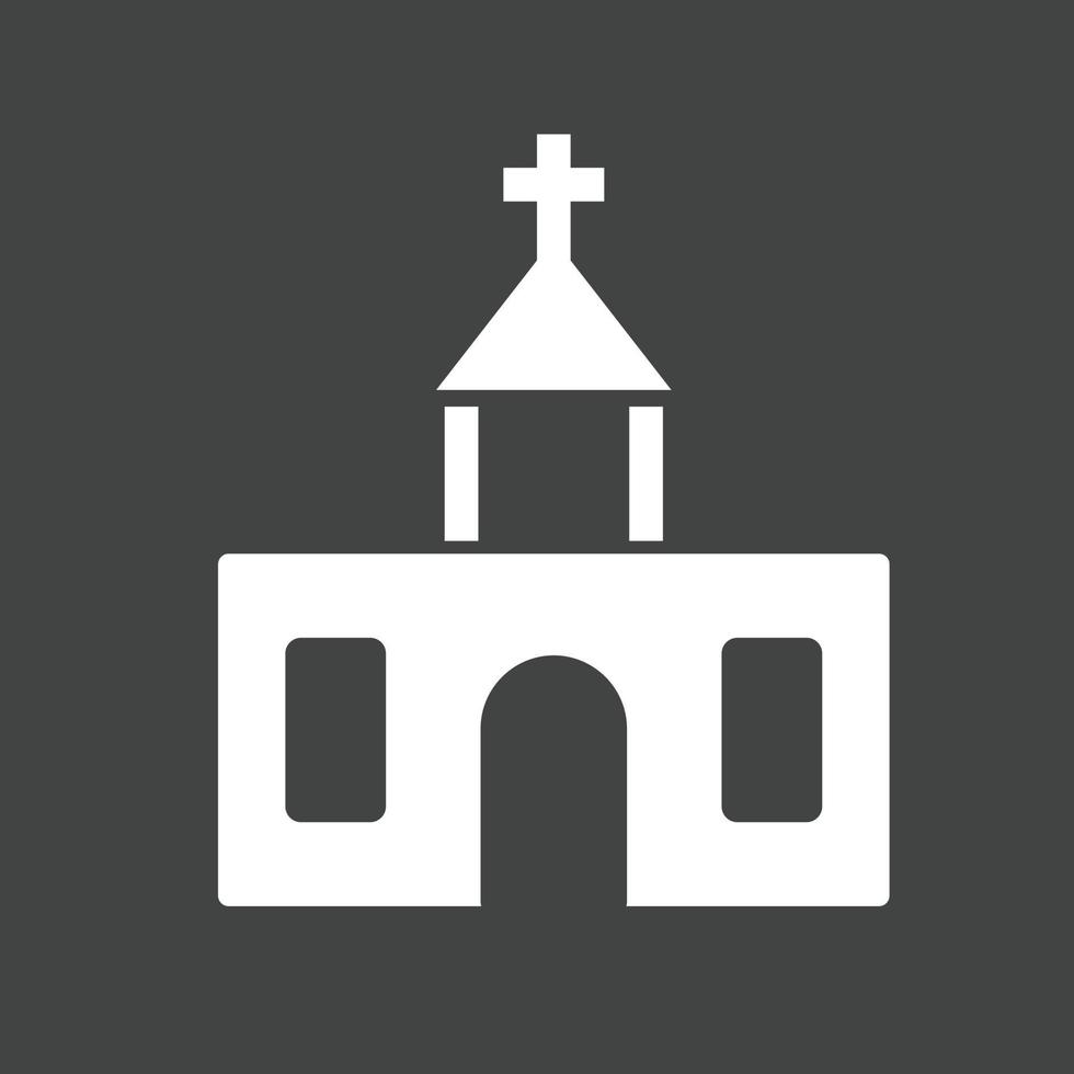 icona glifo della chiesa invertito vettore