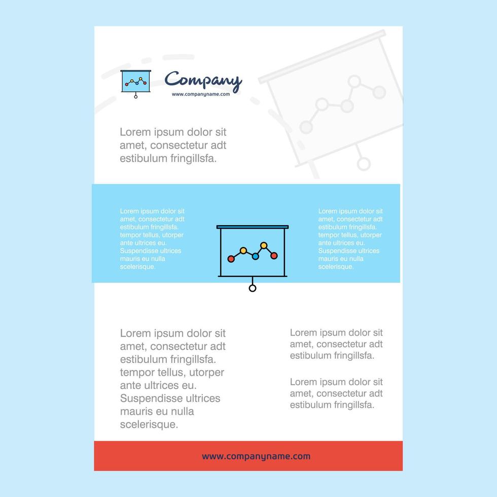 modello disposizione per grafico grafico azienda profilo annuale rapporto presentazioni volantino opuscolo vettore sfondo