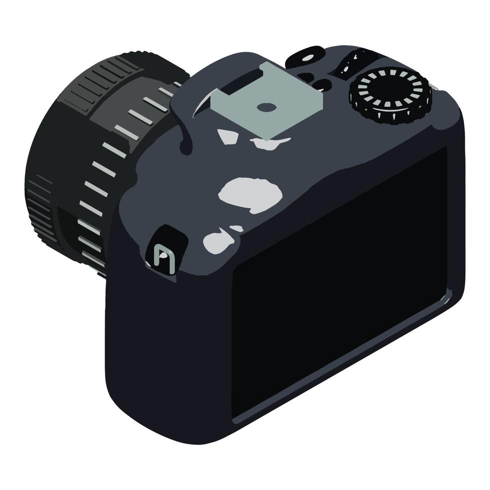 video telecamera icona, isometrico stile vettore