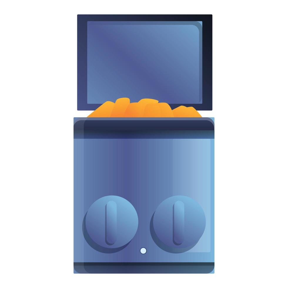 moderno in profondità friggitrice icona, cartone animato stile vettore