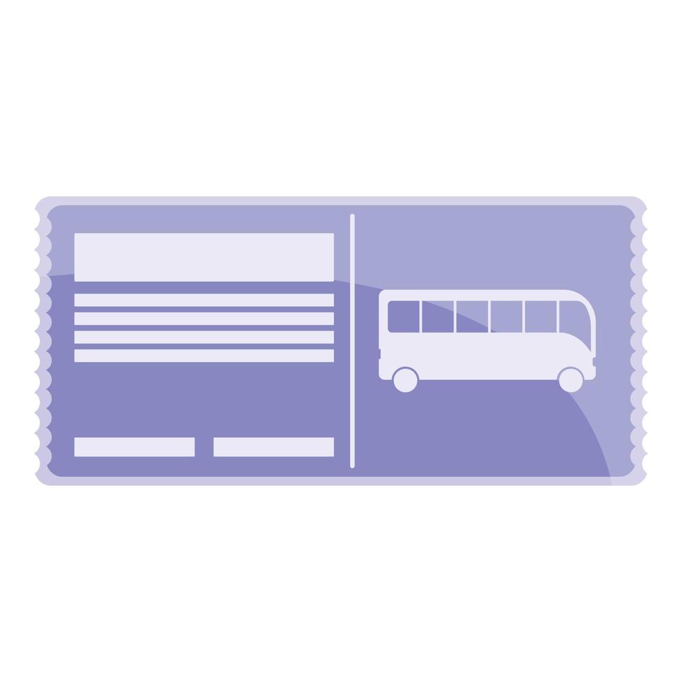 autobus biglietto validatore icona, cartone animato stile vettore