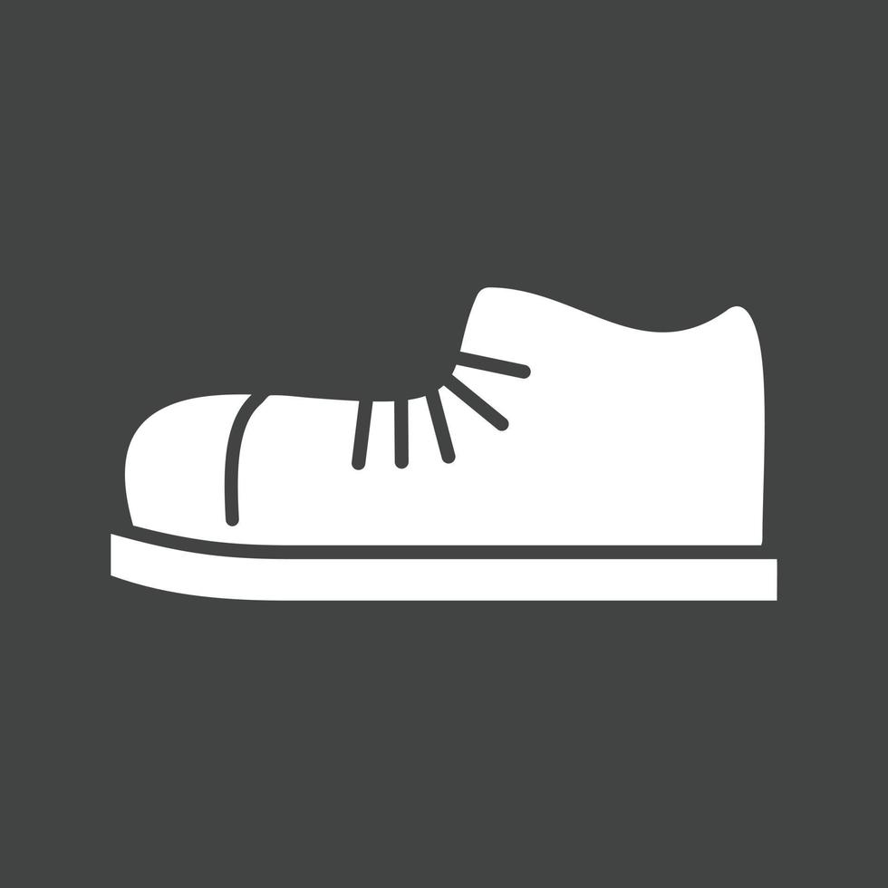 icona del glifo della scarpa invertita vettore