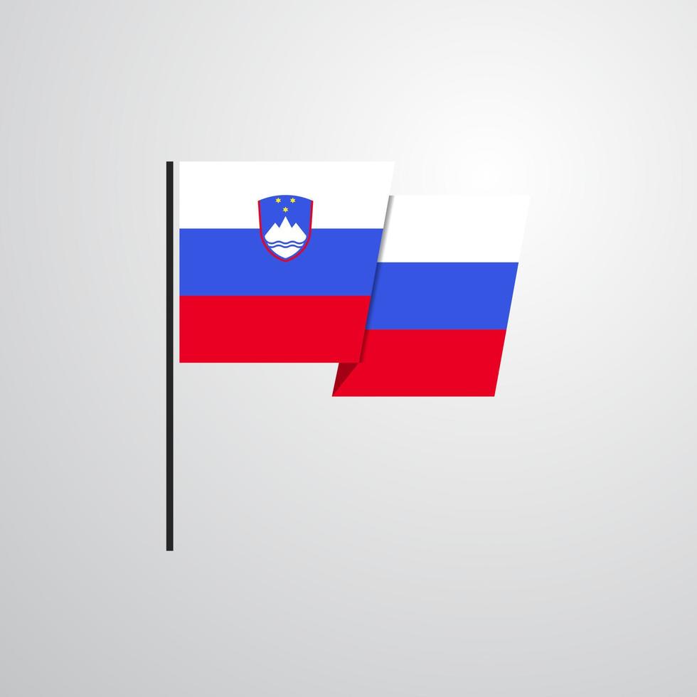 slovenia agitando bandiera design vettore