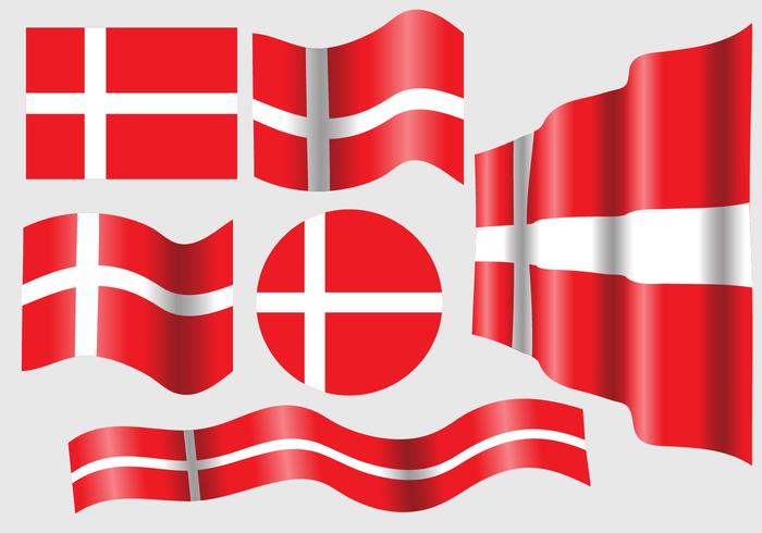 Insieme di vettore della bandiera danese