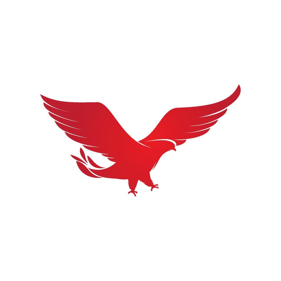 vettore del modello dell'icona dell'ala del falco