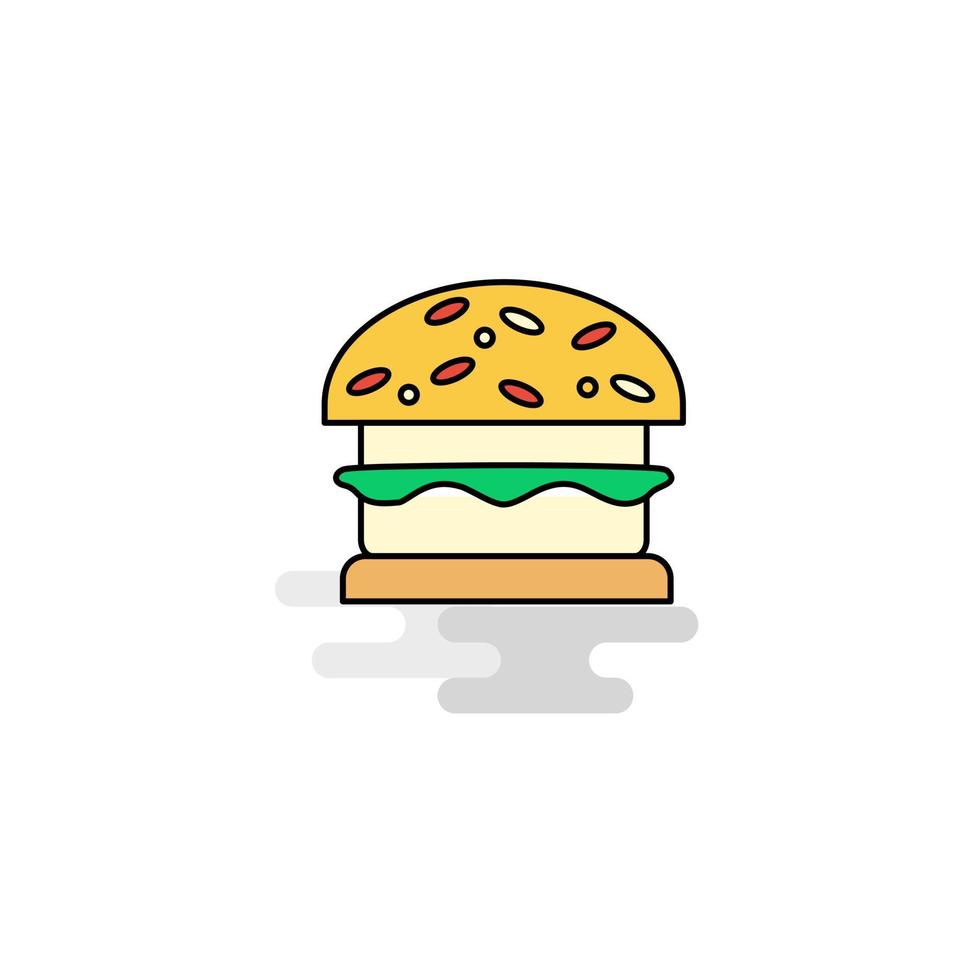 piatto hamburger icona vettore