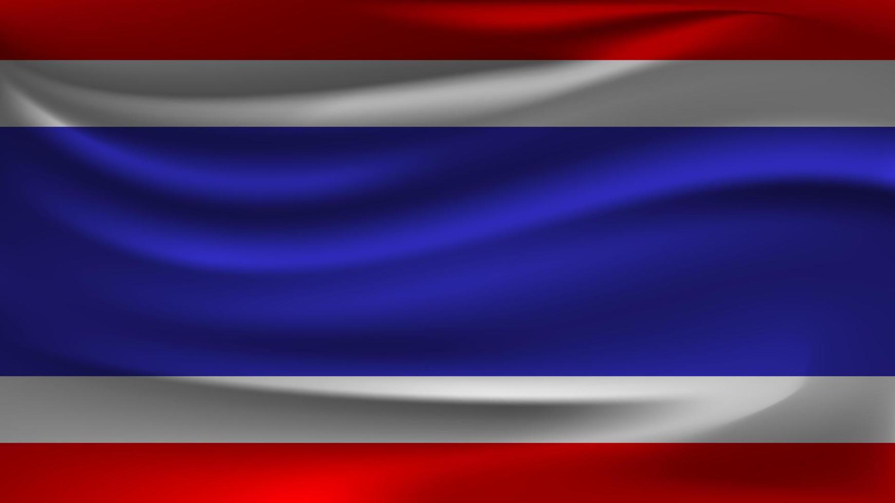 realistico Tailandia bandiera grafico vettore