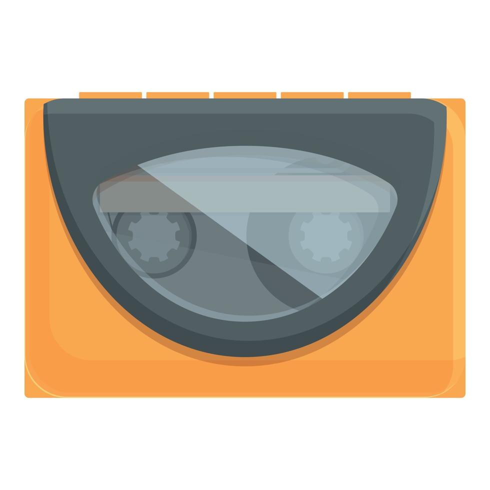 portatile cassetta giocatore icona cartone animato vettore. Audio nastro vettore