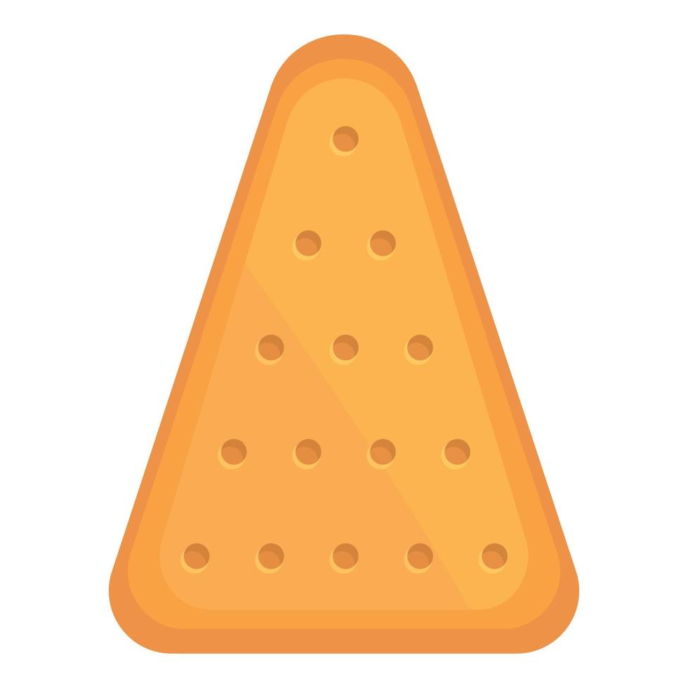 triangolo cracker icona cartone animato vettore. biscotto cibo vettore