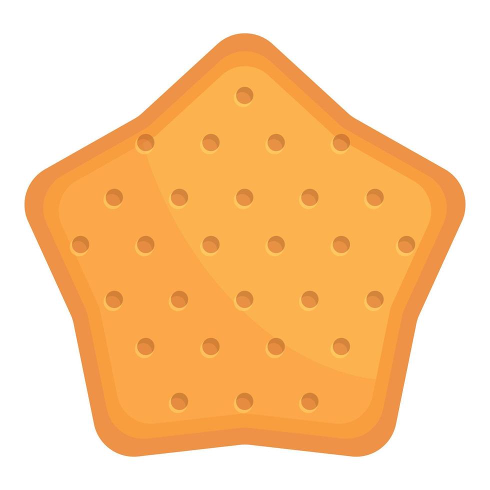 stella biscotto icona cartone animato vettore. cracker cibo vettore