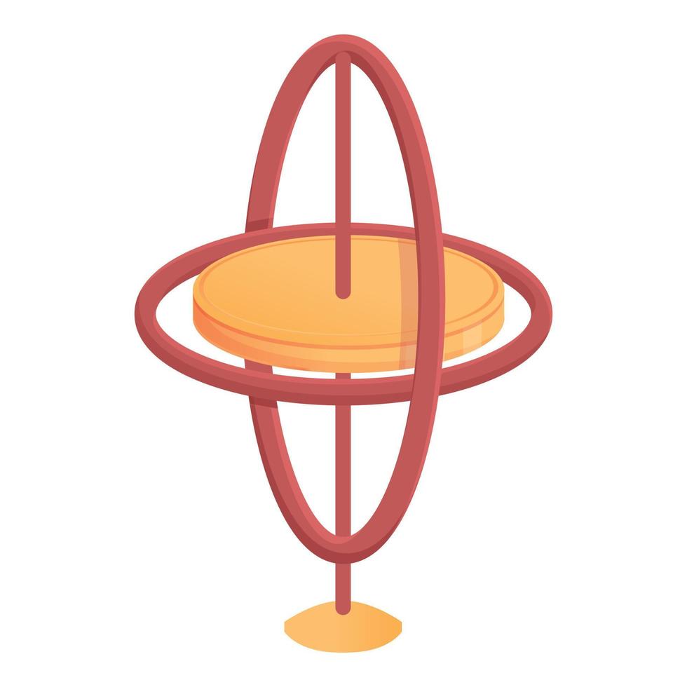 giroscopio aerospaziale icona, cartone animato stile vettore