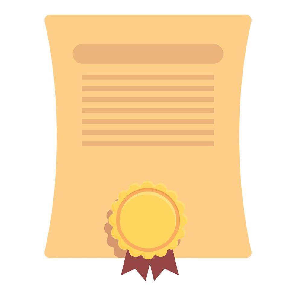 moderno premio icona cartone animato vettore. certificato documento vettore