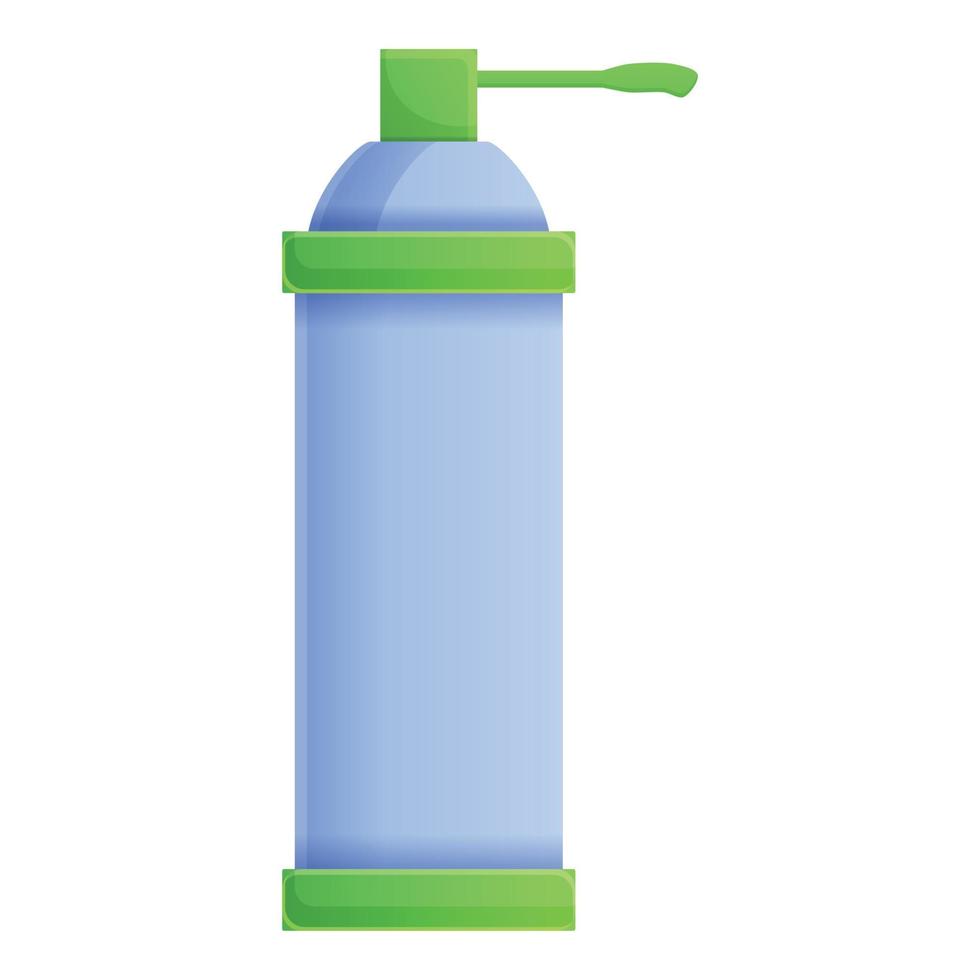 distributore gas bottiglia disinfezione icona, cartone animato stile vettore