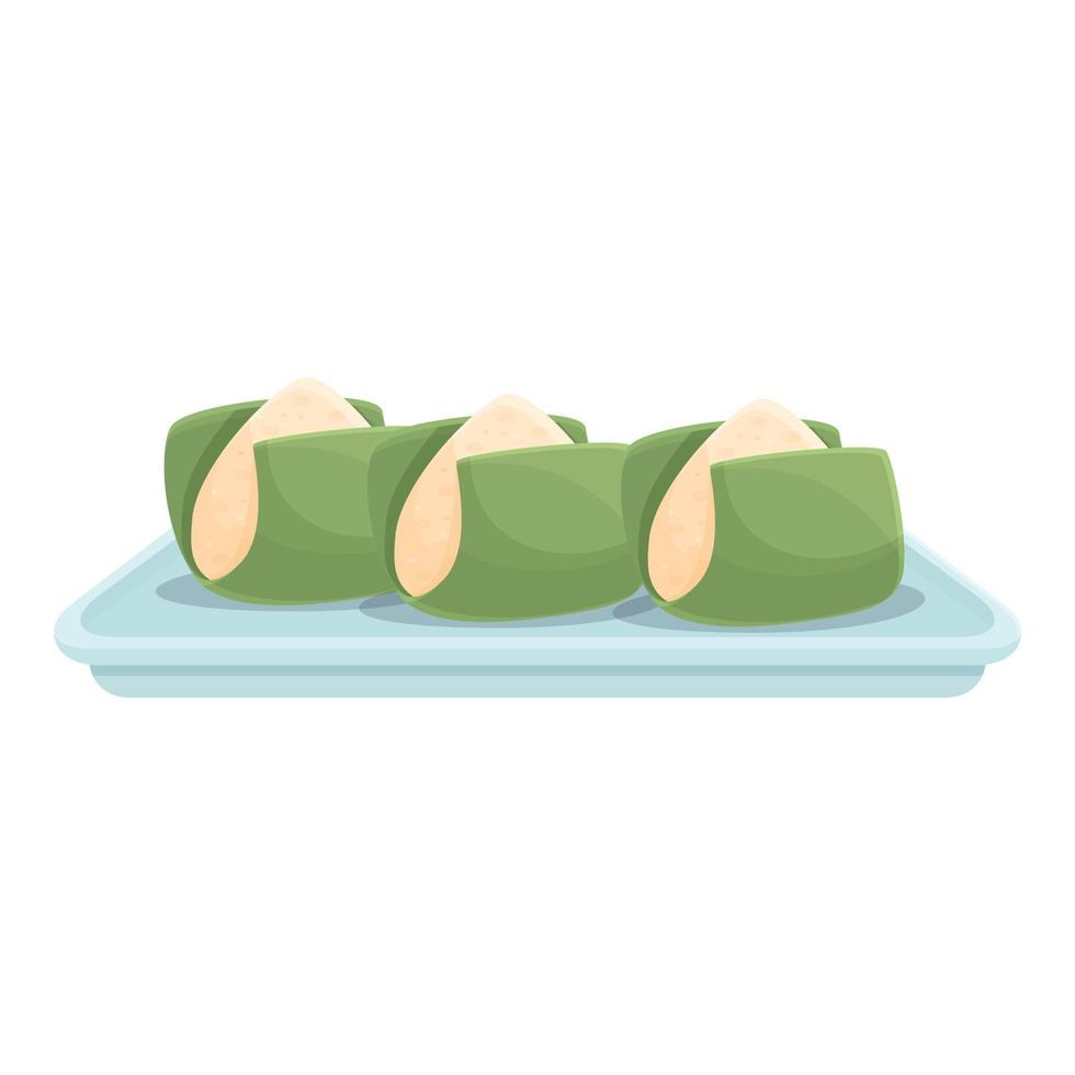 verde cibo icona cartone animato vettore. asiatico Giappone vettore