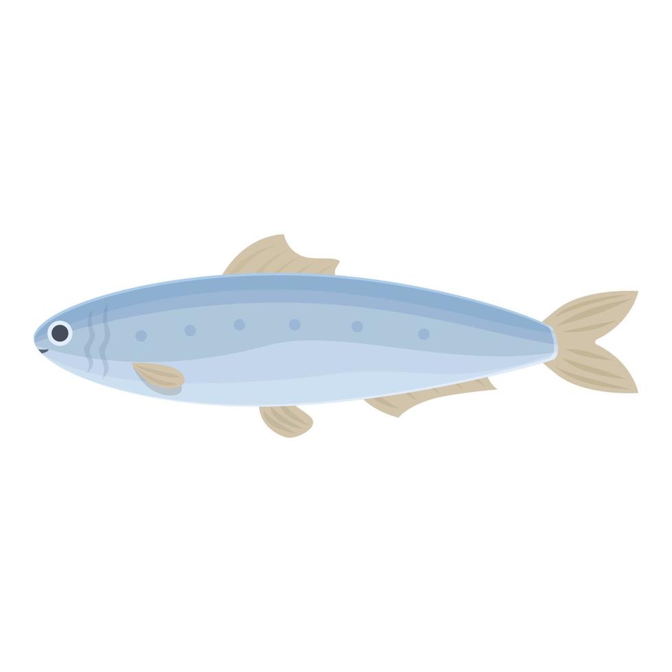 giapponese pesce icona cartone animato vettore. frutti di mare sardina vettore