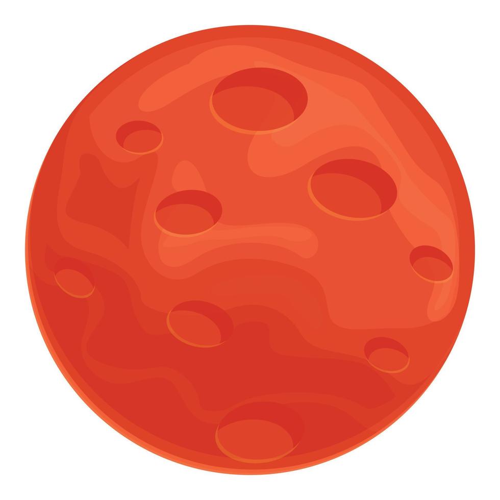 Marte pianeta icona cartone animato vettore. spazio base vettore