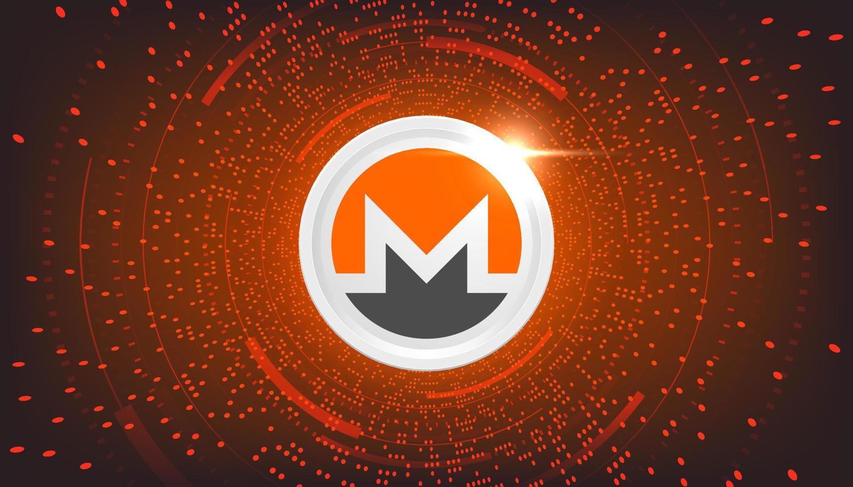 monero xmr moneta criptovaluta concetto bandiera sfondo. vettore