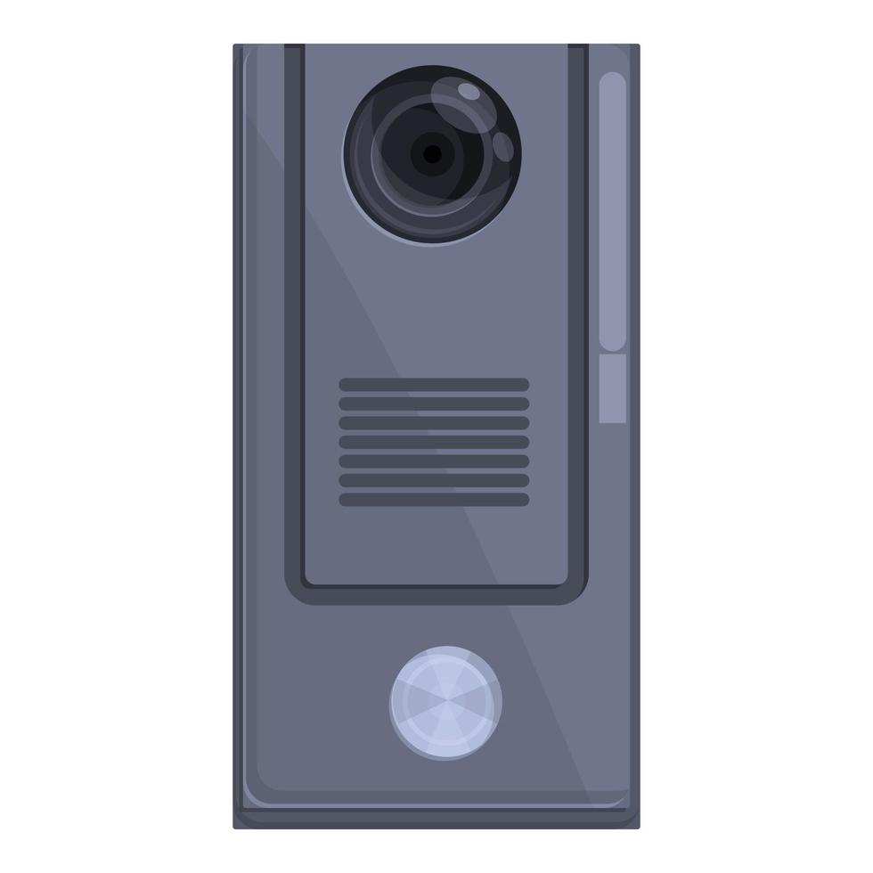 campanello di casa citofono icona cartone animato vettore. video sistema vettore