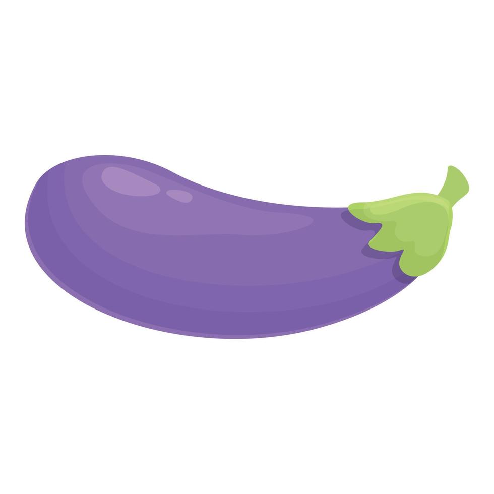 melanzana icona cartone animato vettore. viola verdura vettore