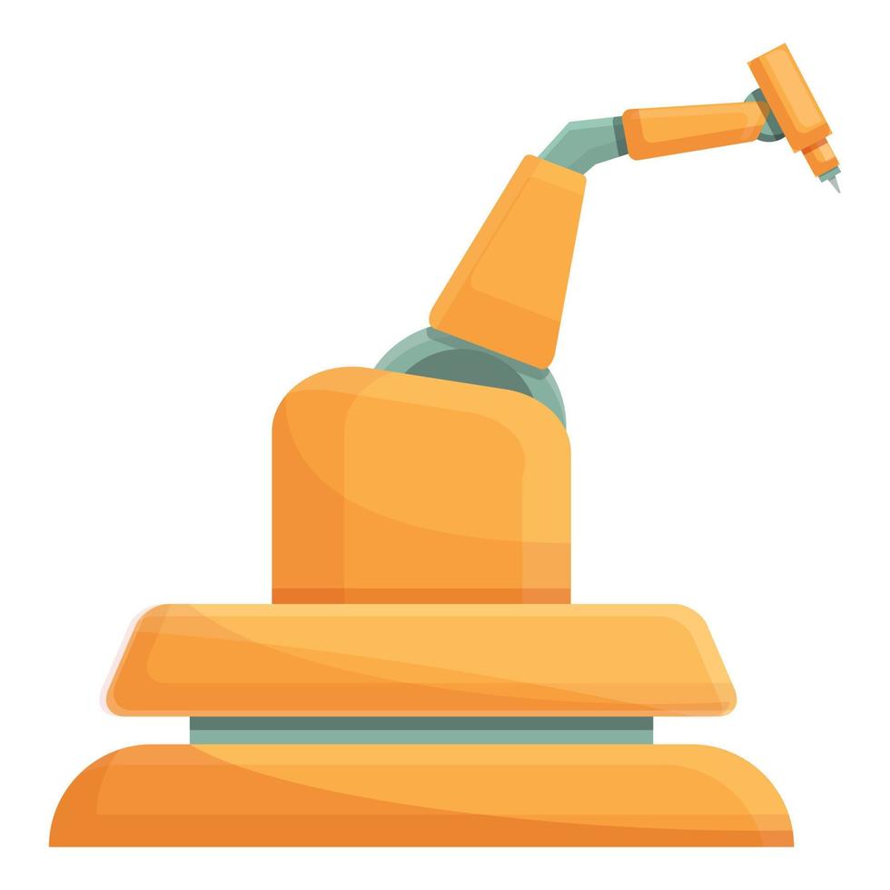 robotica mano icona cartone animato vettore. braccio robot vettore