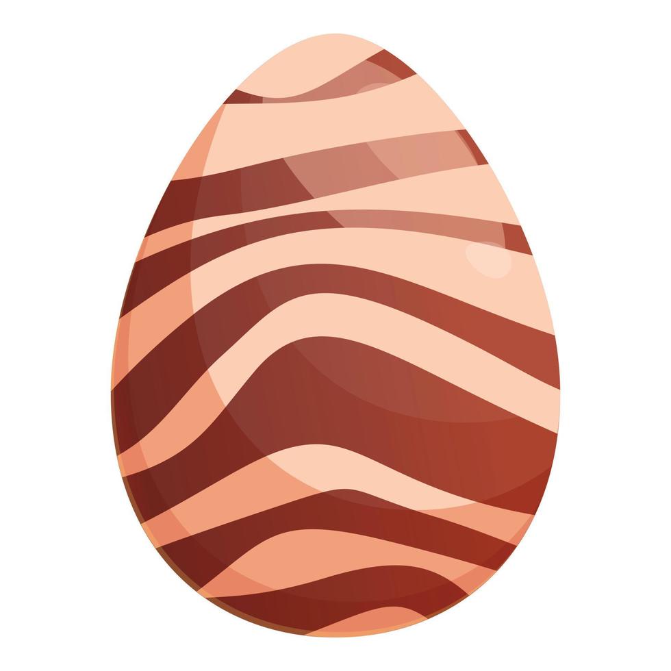 Pasqua cioccolato uovo icona cartone animato vettore. buio caramella vettore