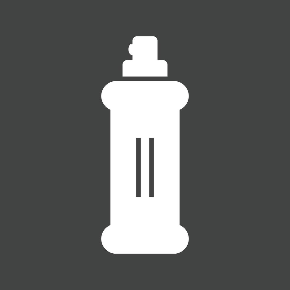 spray bottiglia glifo rovesciato icona vettore
