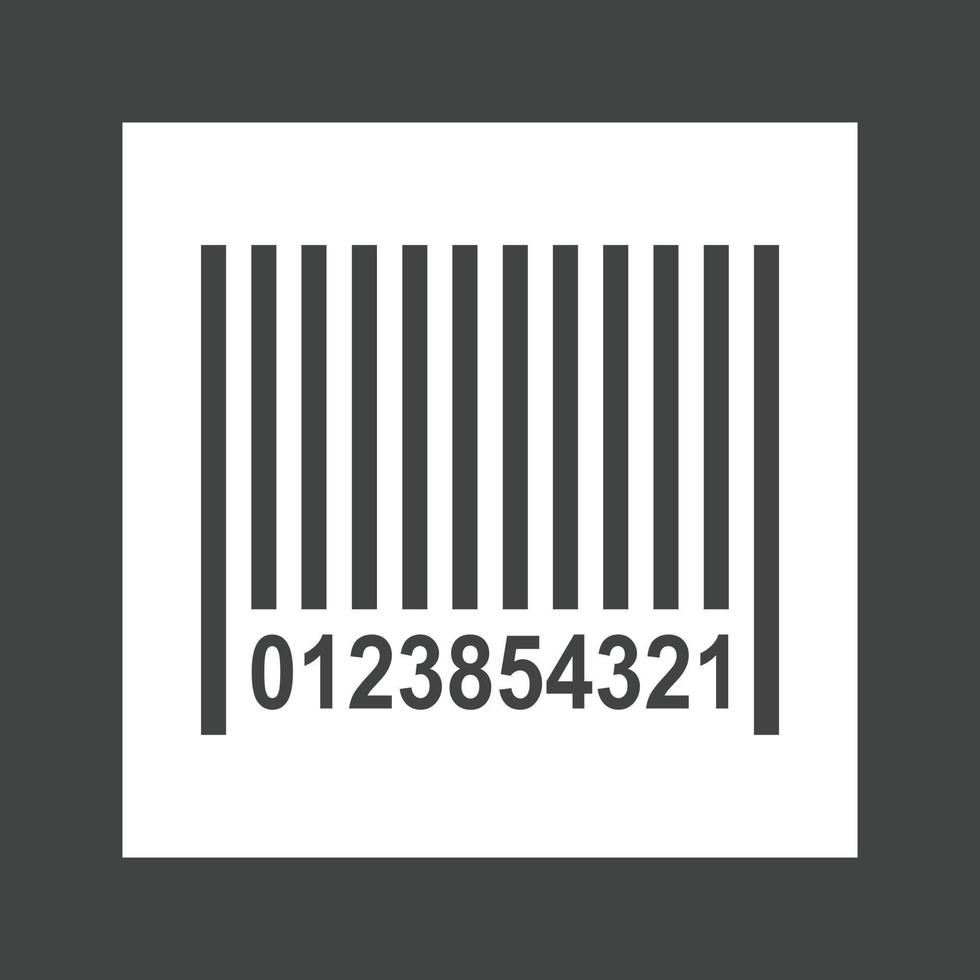 codice a barre glifo rovesciato icona vettore