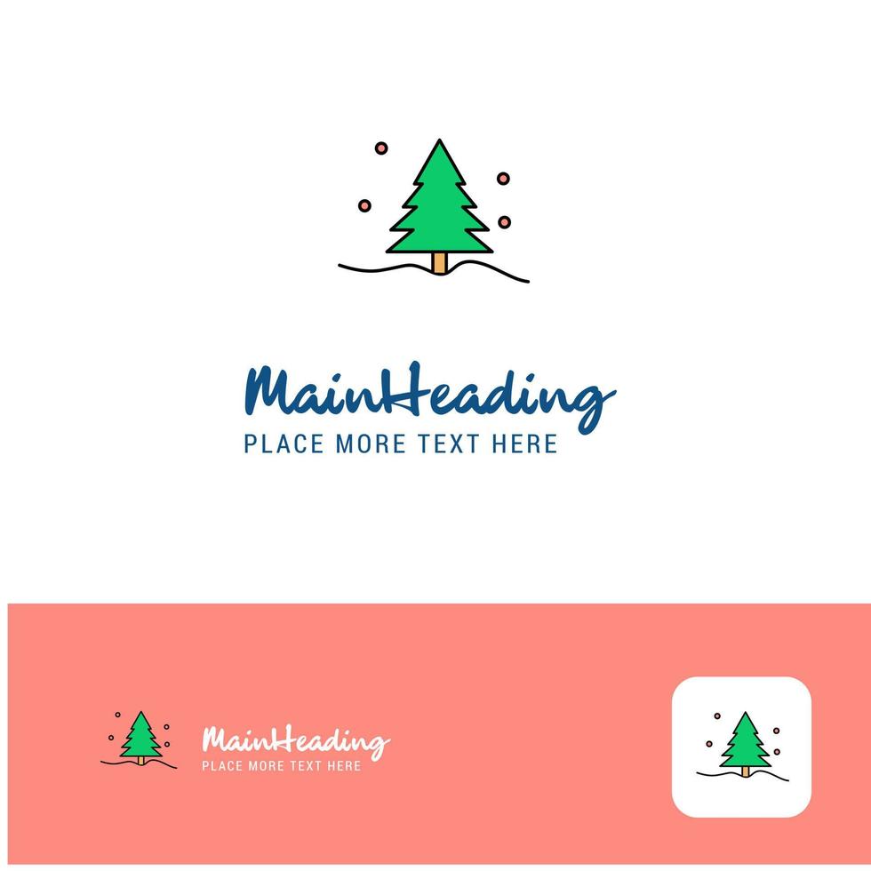 creativo Natale albero logo design piatto colore logo posto per tagline vettore illustrazione