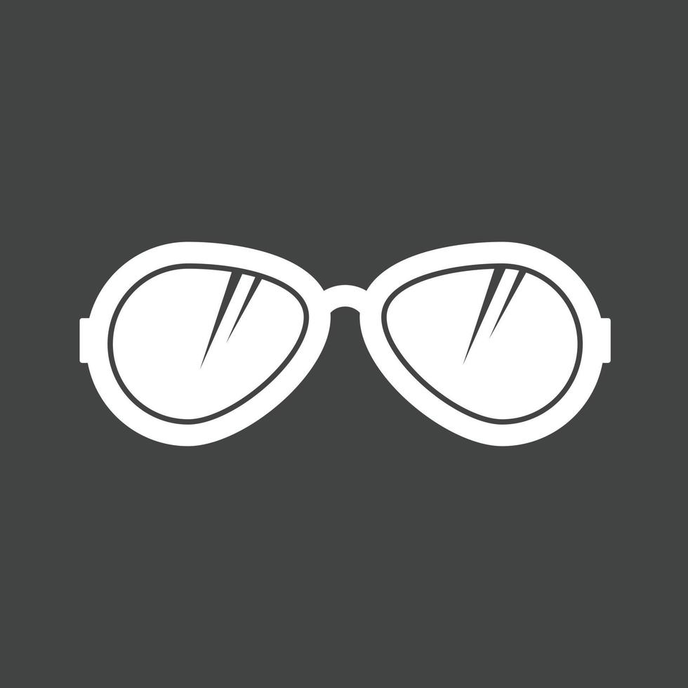 occhiali da sole glifo rovesciato icona vettore