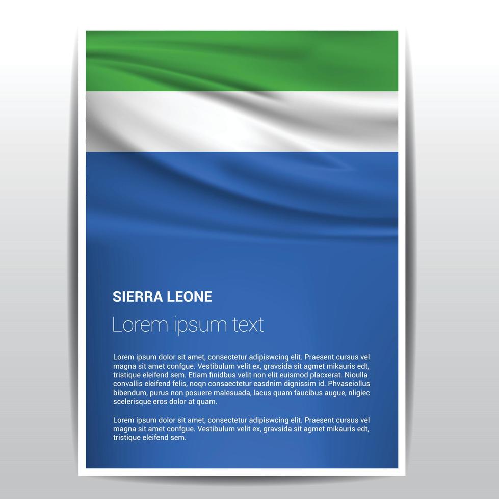 sierra Leone bandiera design vettore
