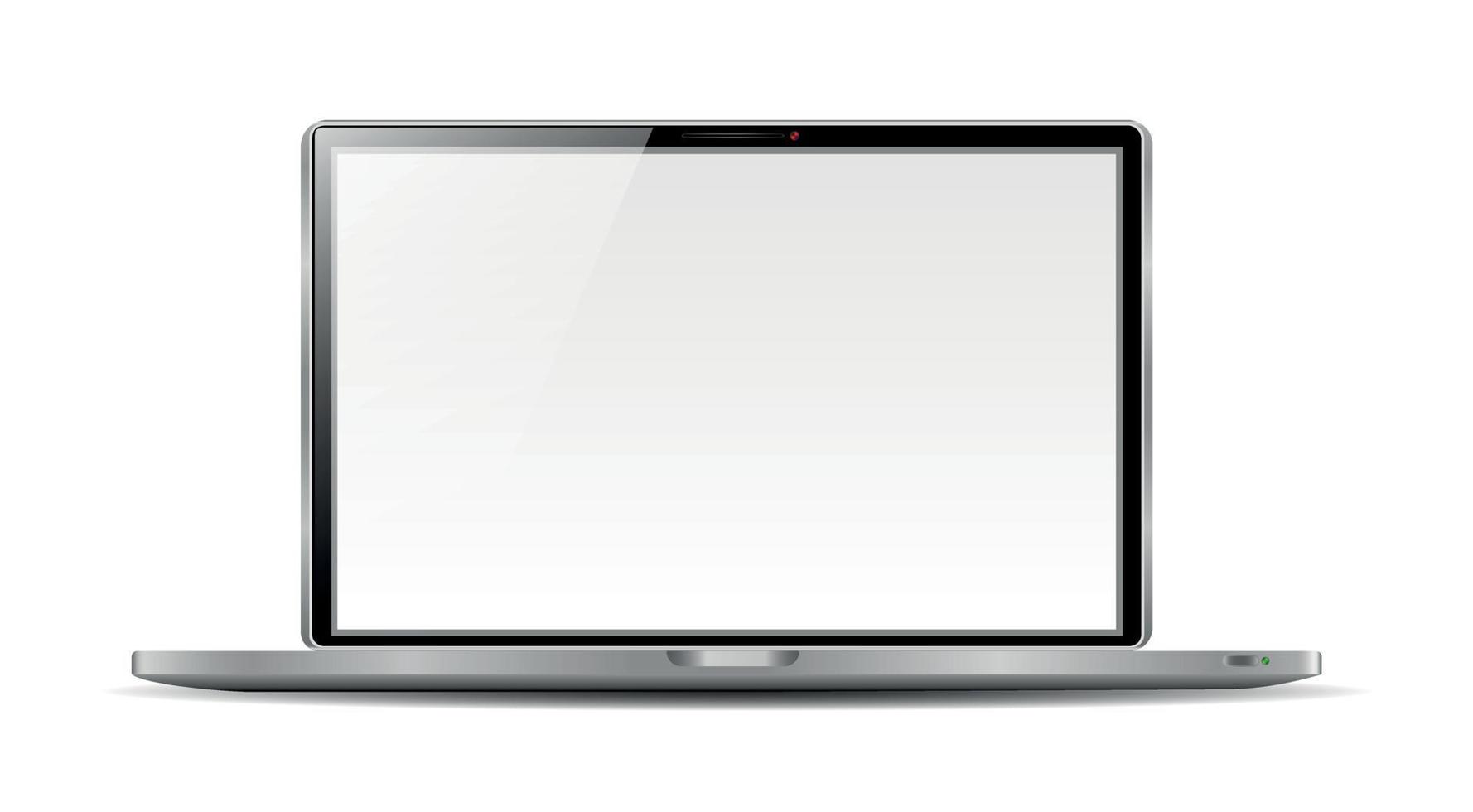 il computer portatile realistico computer nel modello stile. il computer portatile isolato su un' bianca sfondo. vettore illustrazione