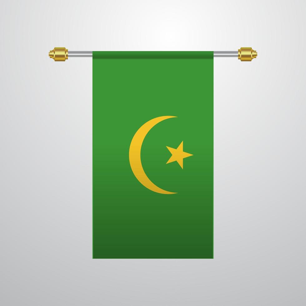 mauritania sospeso bandiera vettore