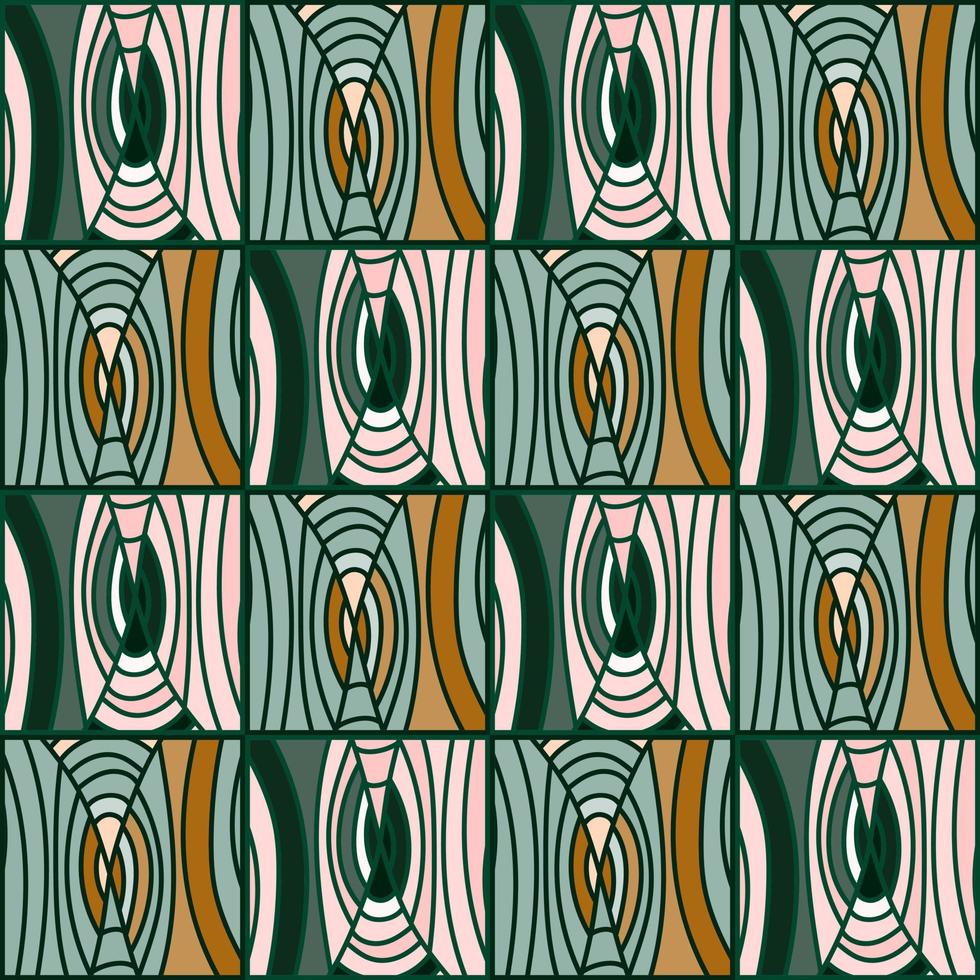 mosaico di Linee senza soluzione di continuità modello nel scherzare stile. mano disegnato astratto legna struttura Vintage ▾ ornamento vettore
