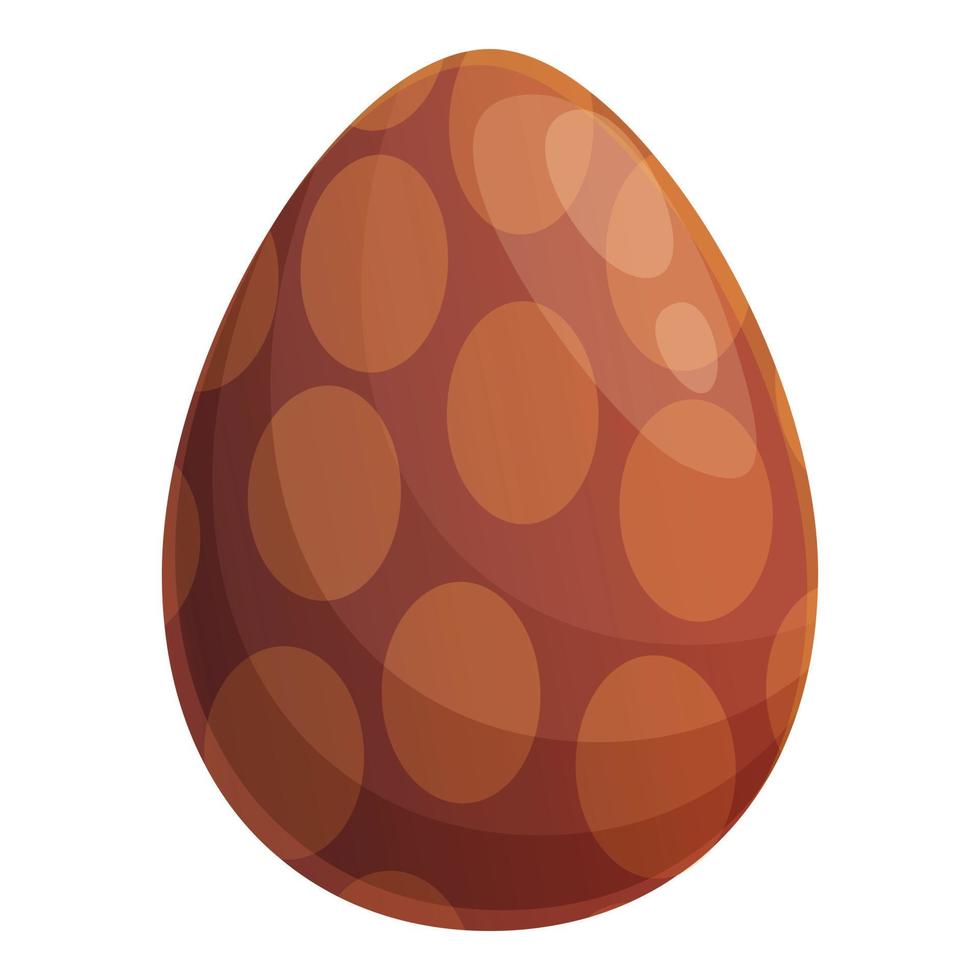 tratteggiata cioccolato uovo icona cartone animato vettore. Pasqua caramella vettore