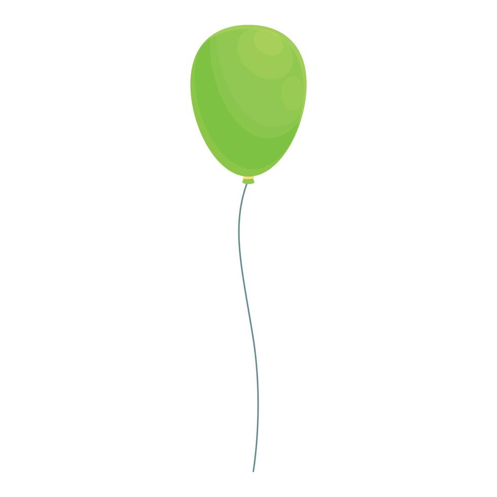 verde Palloncino icona cartone animato vettore. ballon corda vettore