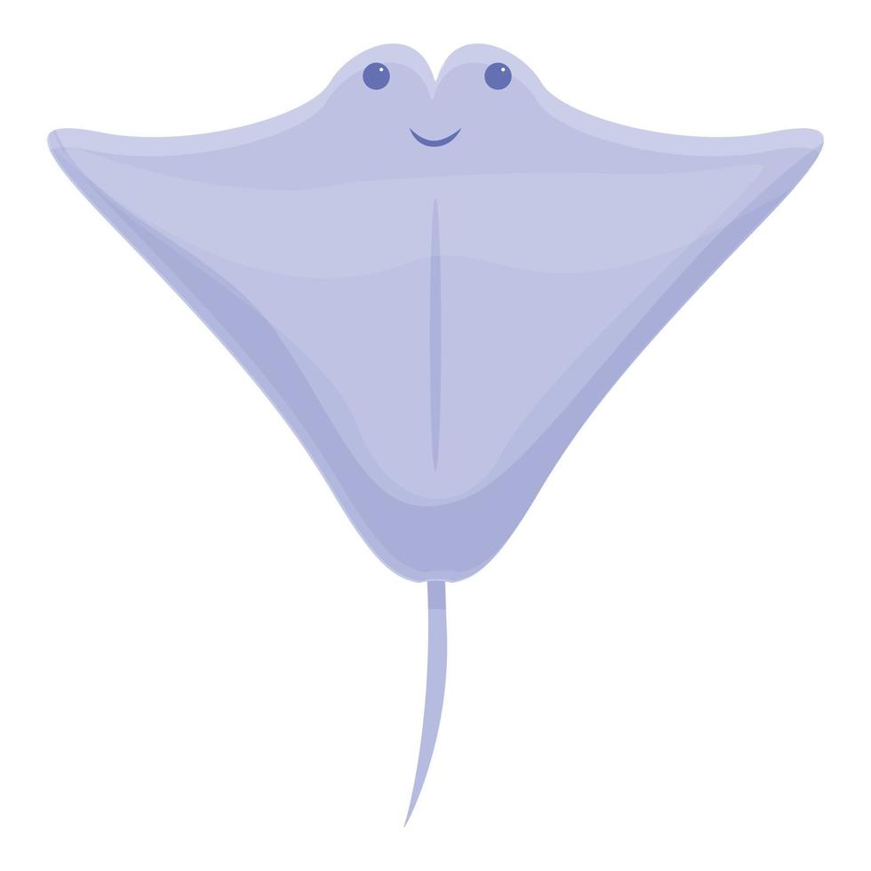sorridente Stingray icona, cartone animato stile vettore