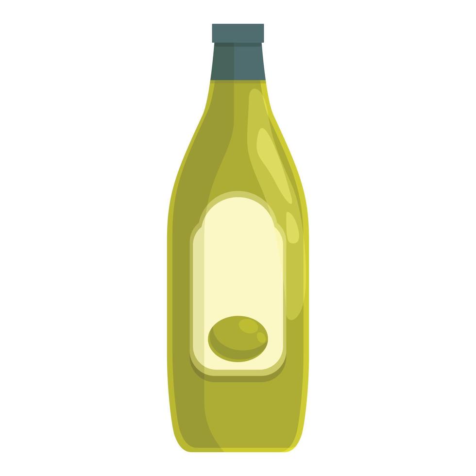 oliva olio bottiglia icona cartone animato vettore. cibo pianta vettore