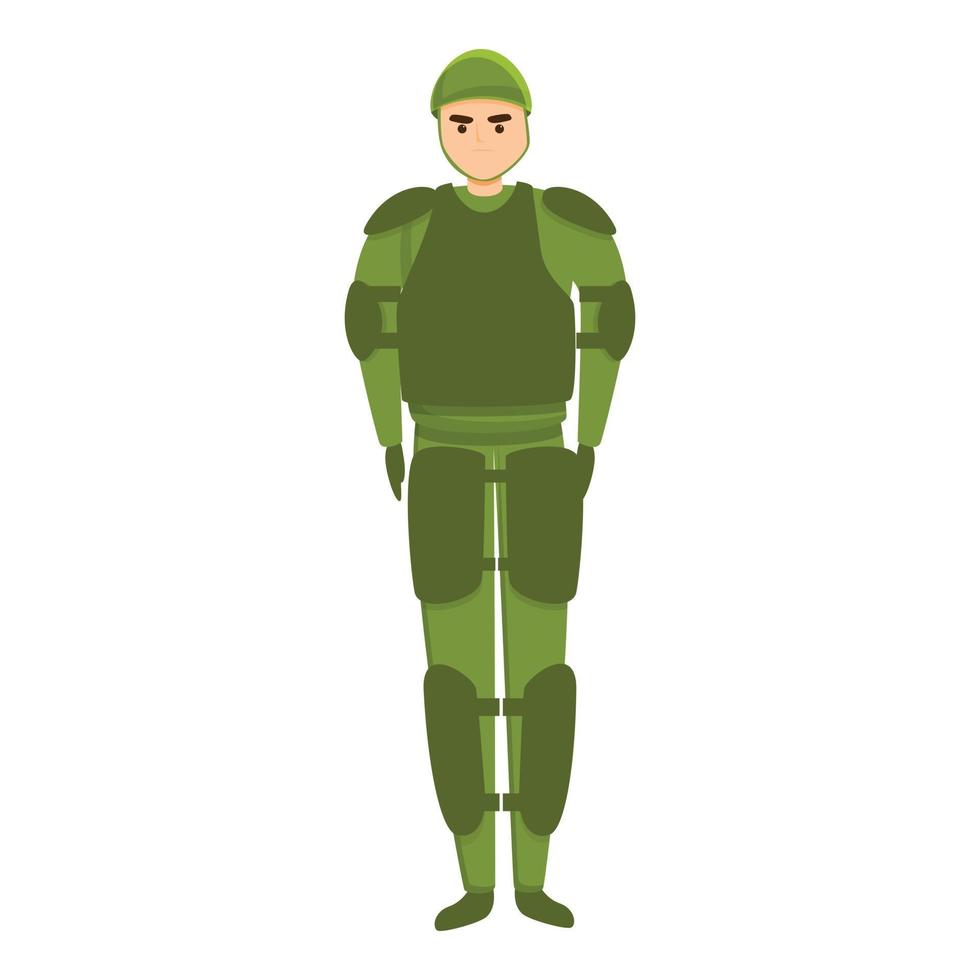speciale militare uniforme icona, cartone animato stile vettore