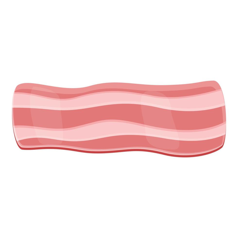 Bacon cibo icona, cartone animato stile vettore