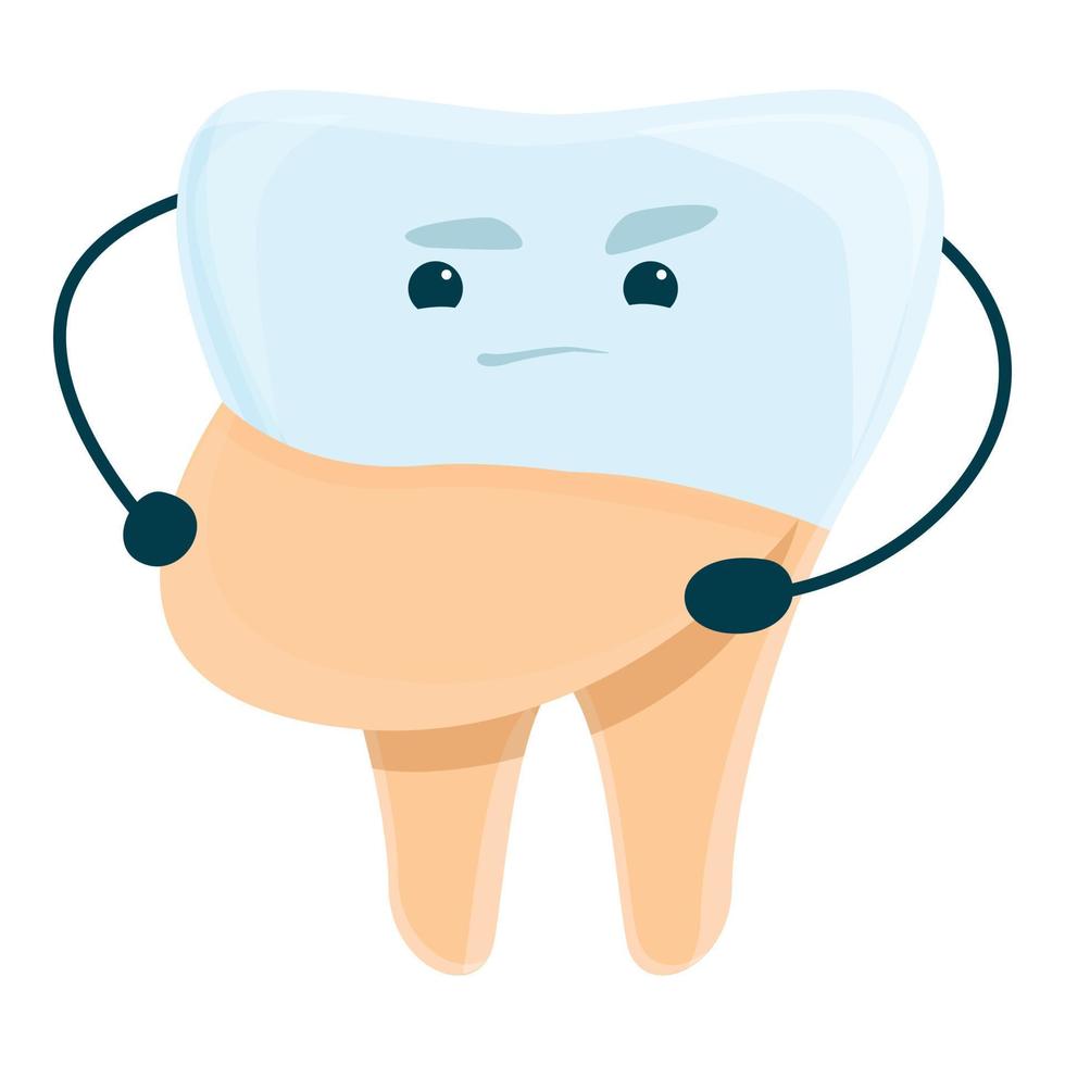 denti imbiancamento dentale icona, cartone animato stile vettore