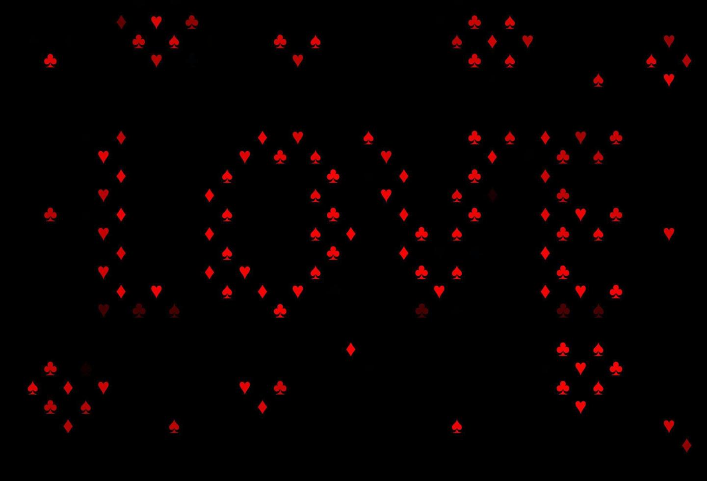 layout vettoriale rosso scuro con elementi di carte.