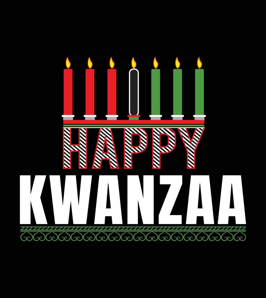 contento Kwanzaa illustrazioni magliette disegno, vettore