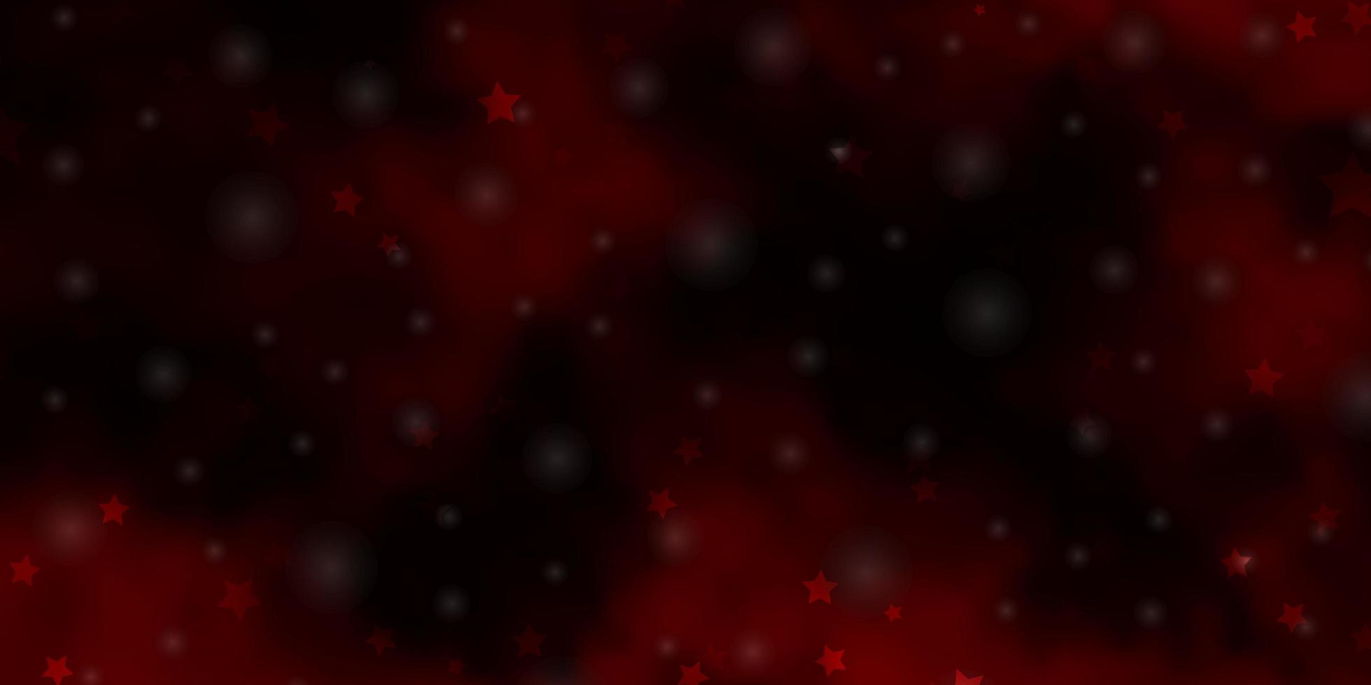 layout rosso scuro con stelle luminose. vettore